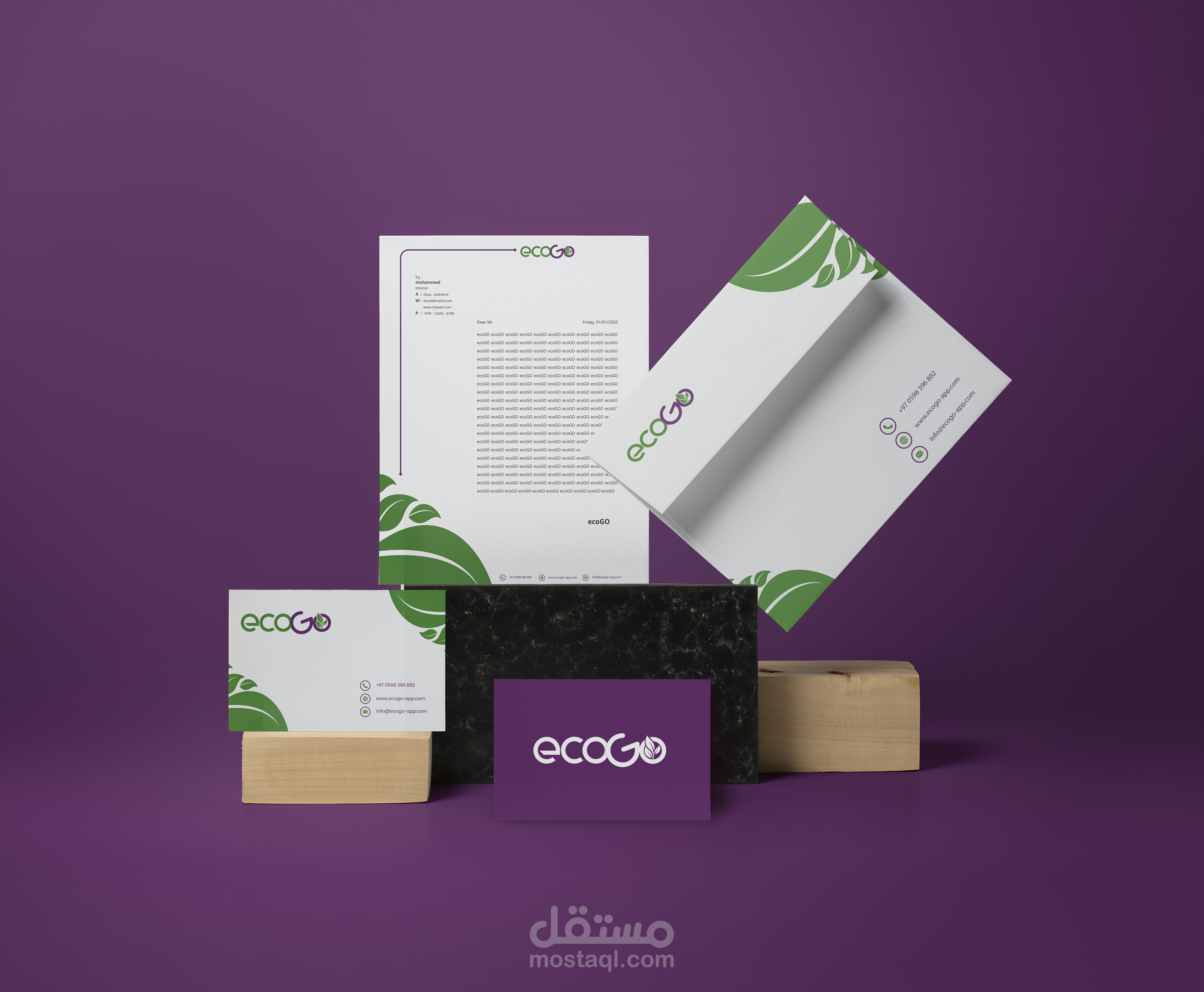 تصميم شعار و الهوية التجارية ecoGO