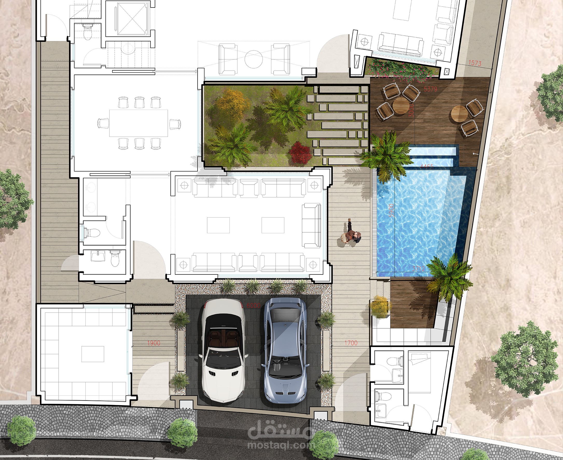 حديقة فيلا 500C