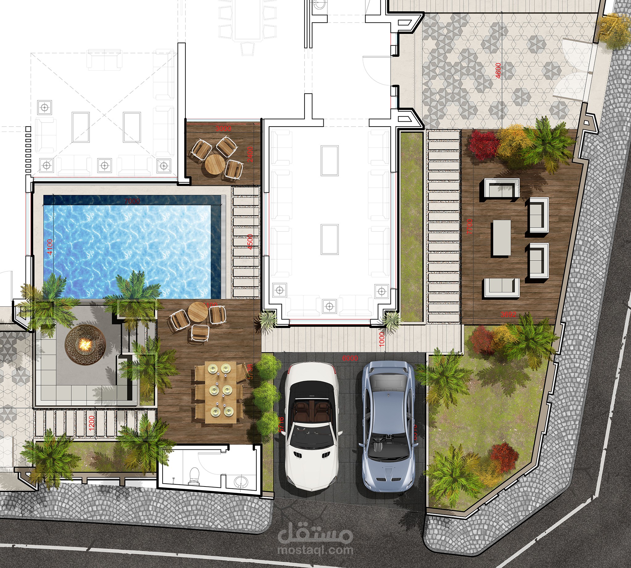 حديقة فيلا 800