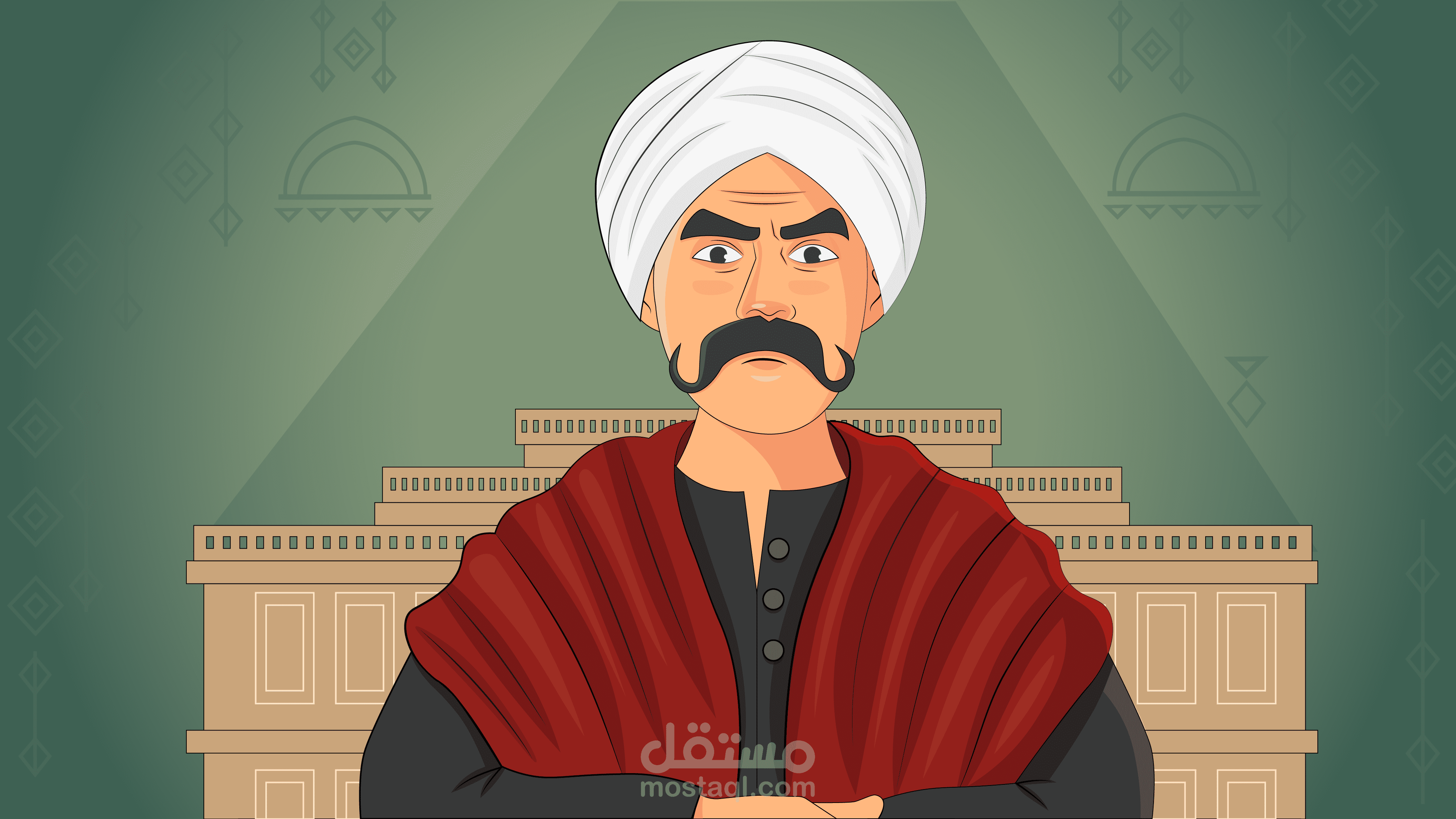 رسم رقمي لشخصية "الكبير"