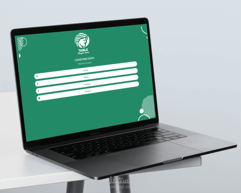 تصميم صفحة هبوط (Landing Page) أنيقة لموقع قيد الإطلاق