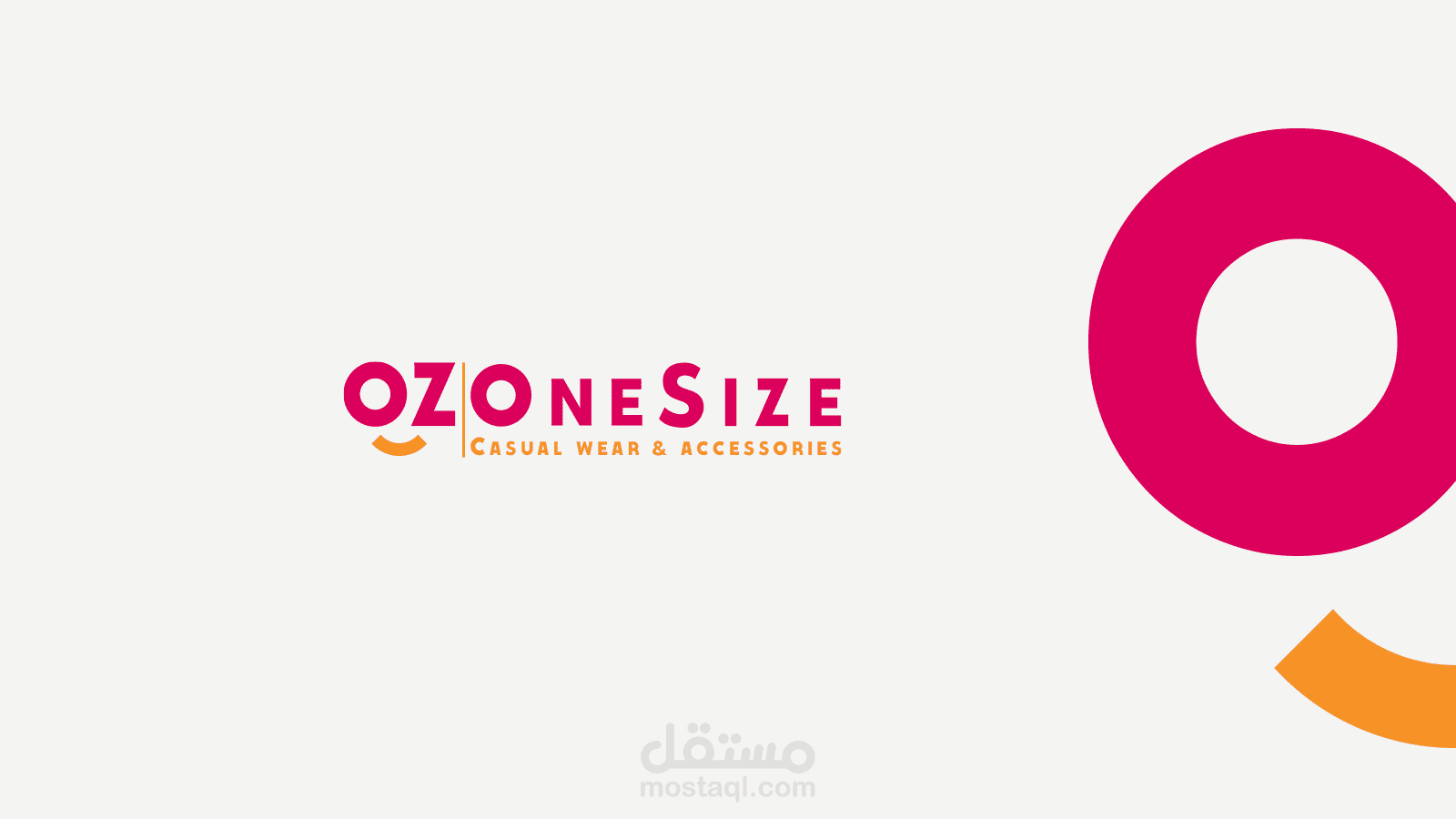 تصميم هوية وشعار متجر one size لملابس البنات الحديثة ذات المقاس الموحد
