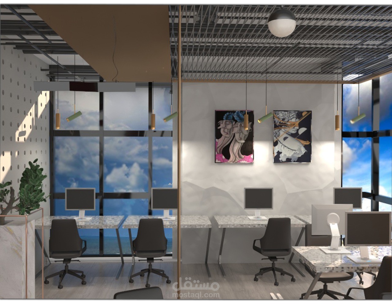 تصميم مكاتب العمل