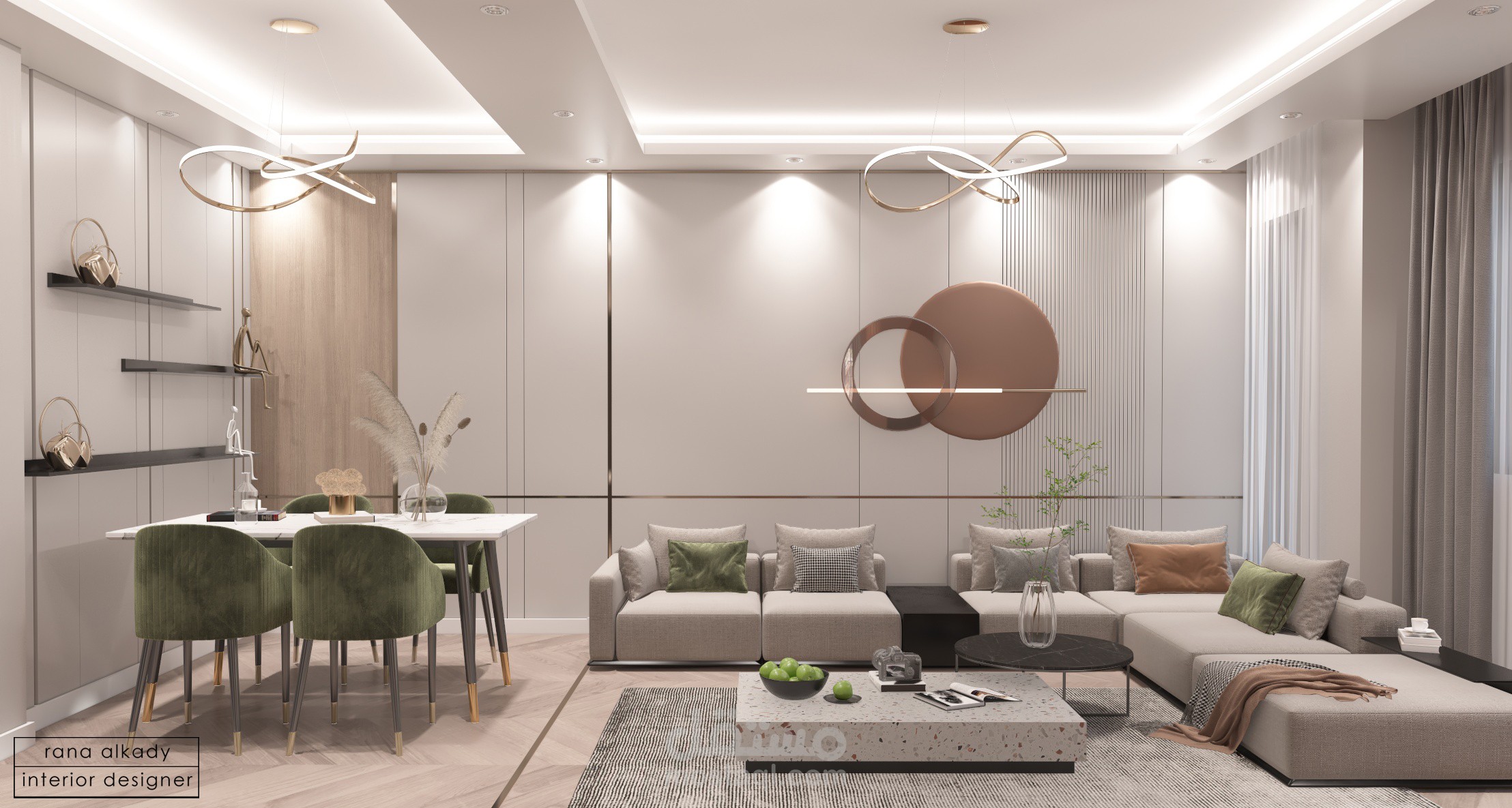 تصميم وحدة سكنية 3D بكمبوند بالقاهرة الجديده