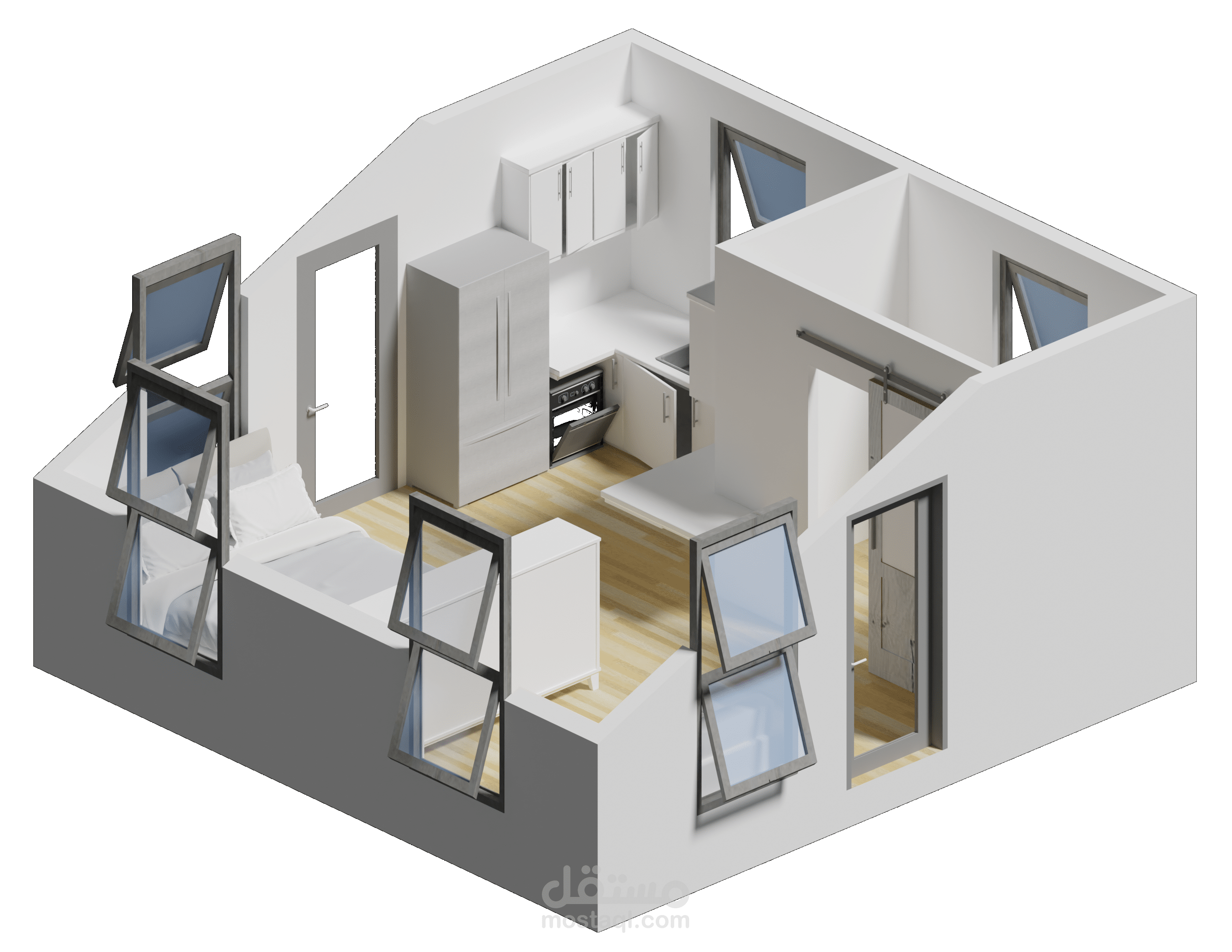 3D Representation of a Foldable House