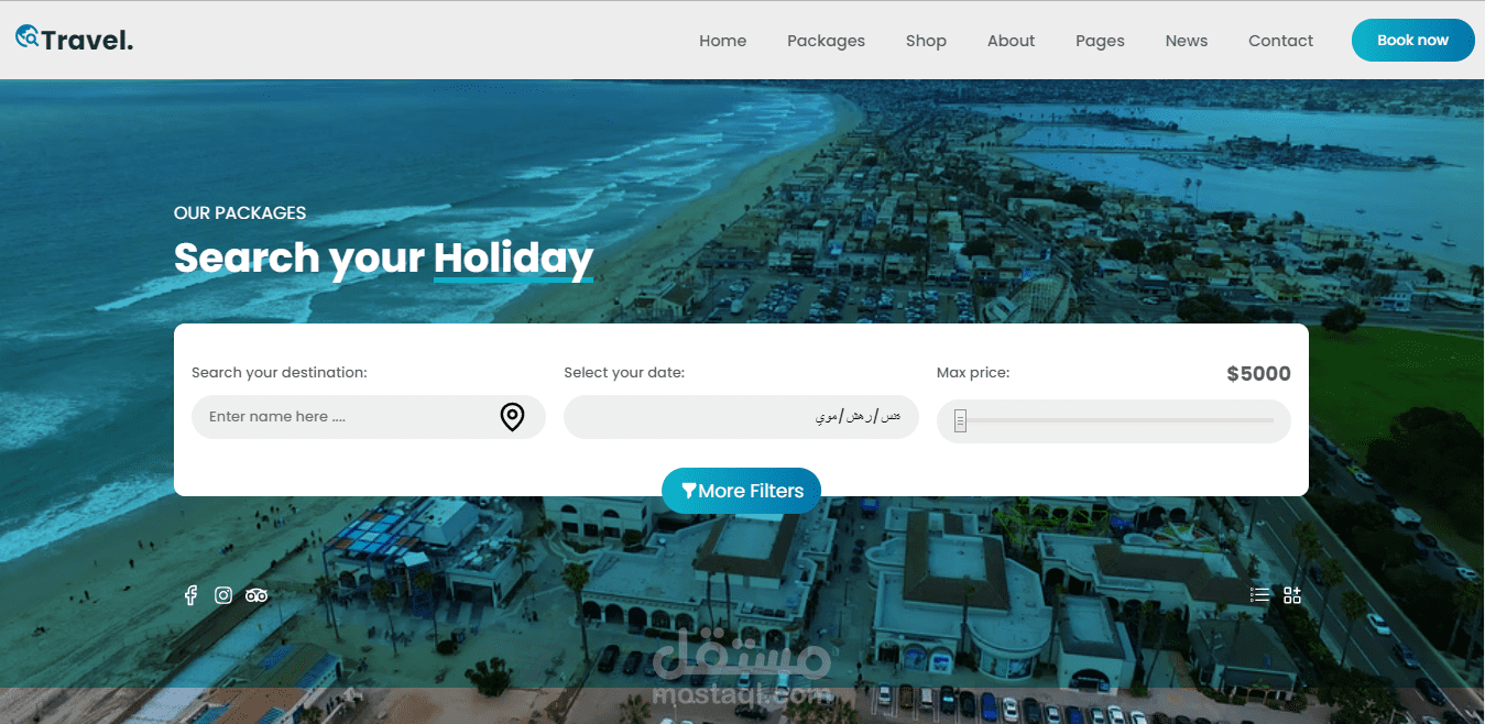 Travel website withe react