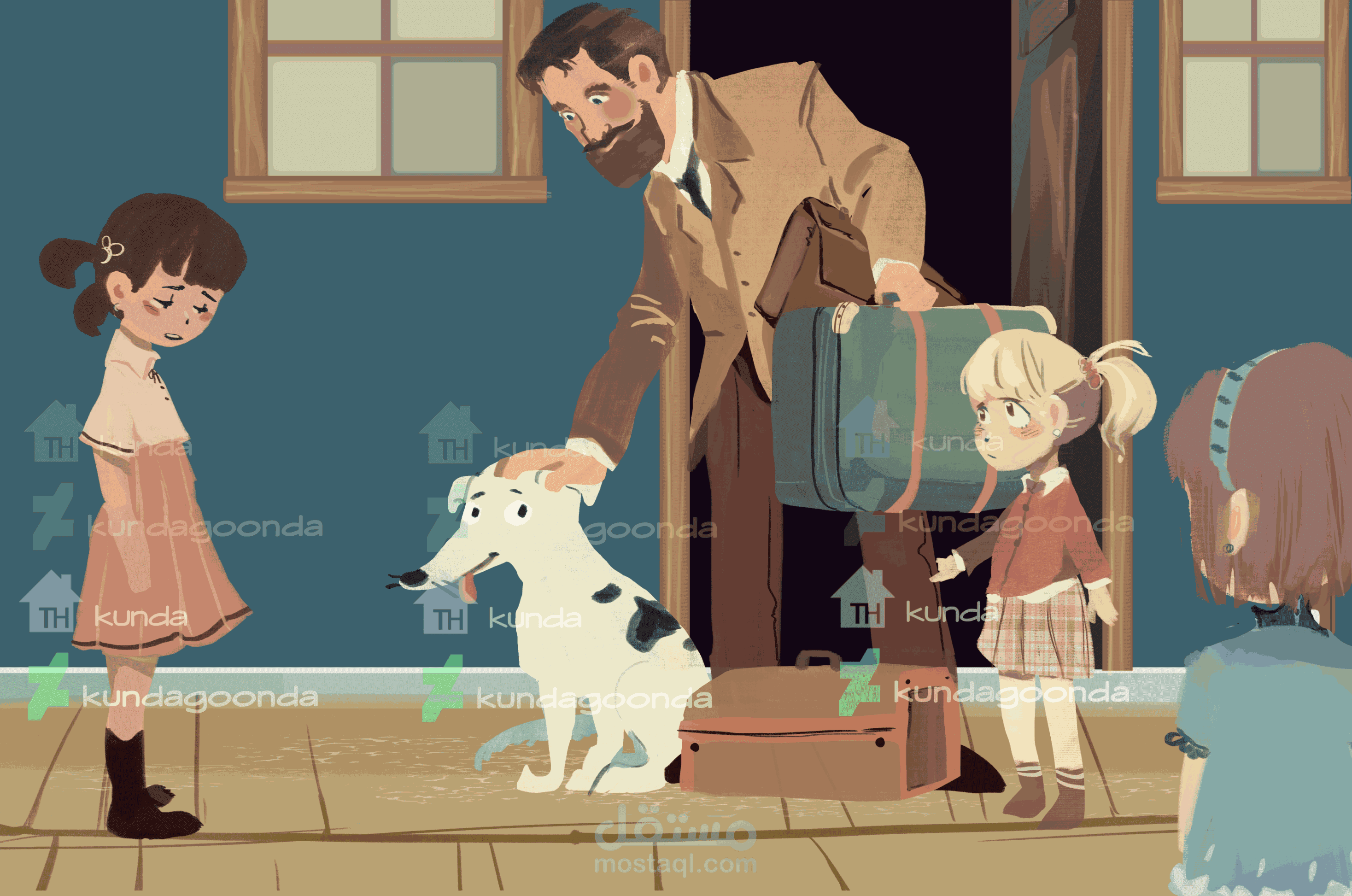 رسم قصص اطفال و كوفرز