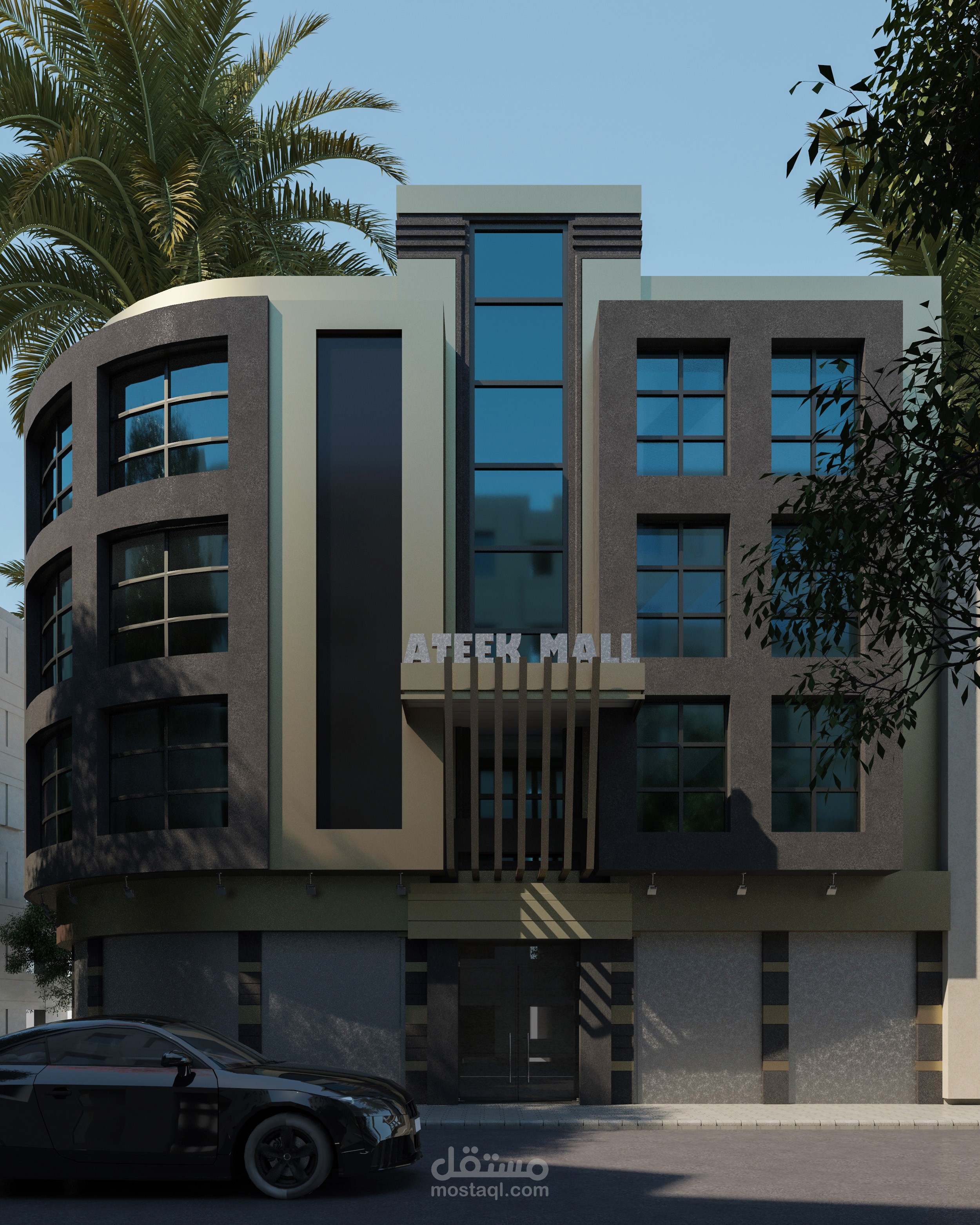 تصميم واجهة مول صغير