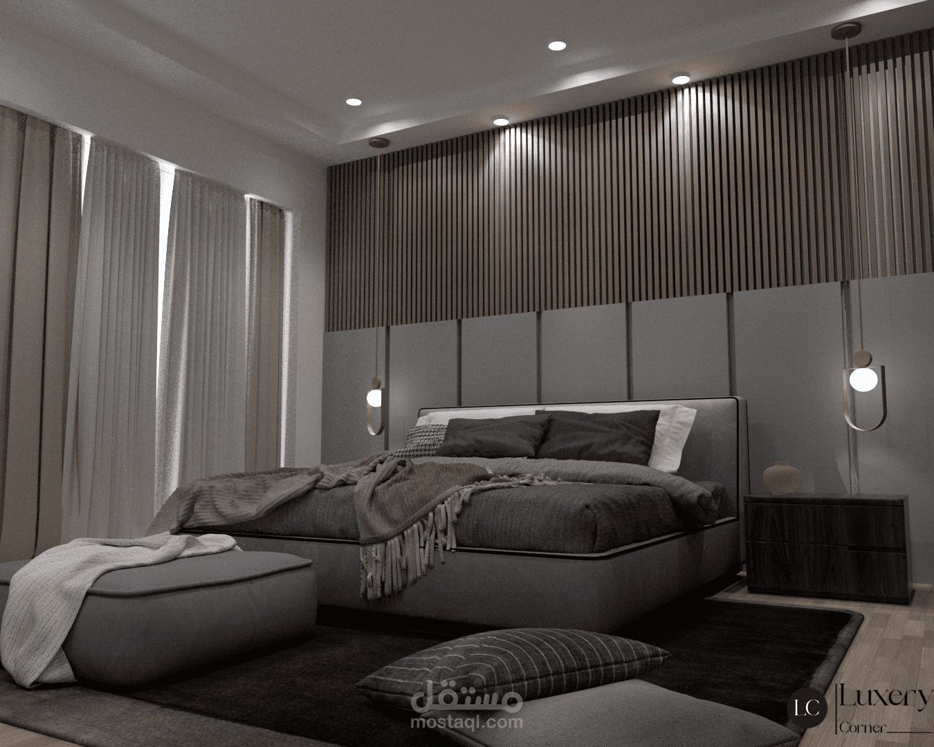 interior design of luxery bedroom
