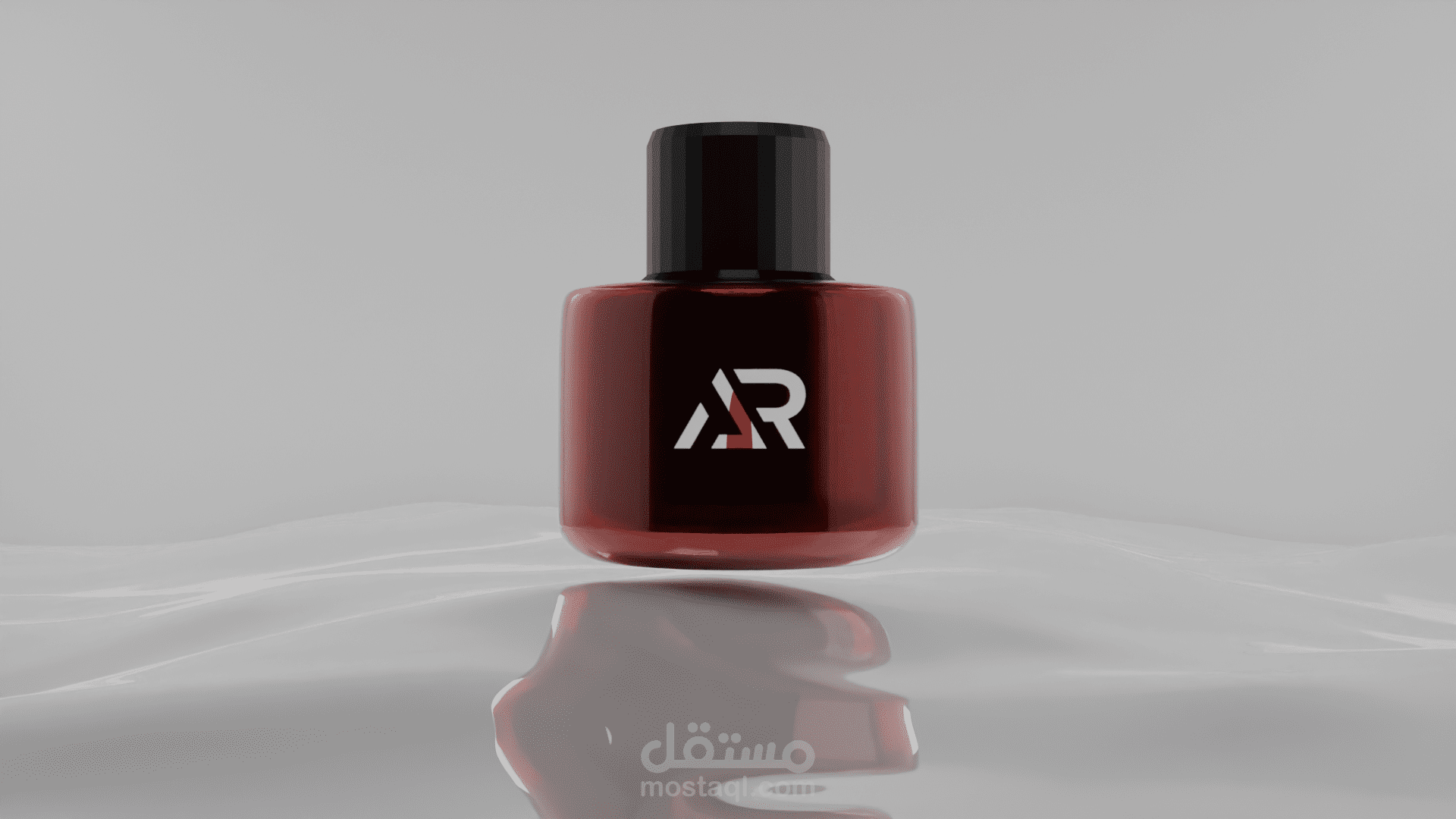 تصميم وعرض منتج ثلاثي الأبعاد (Perfume Product Visualization)