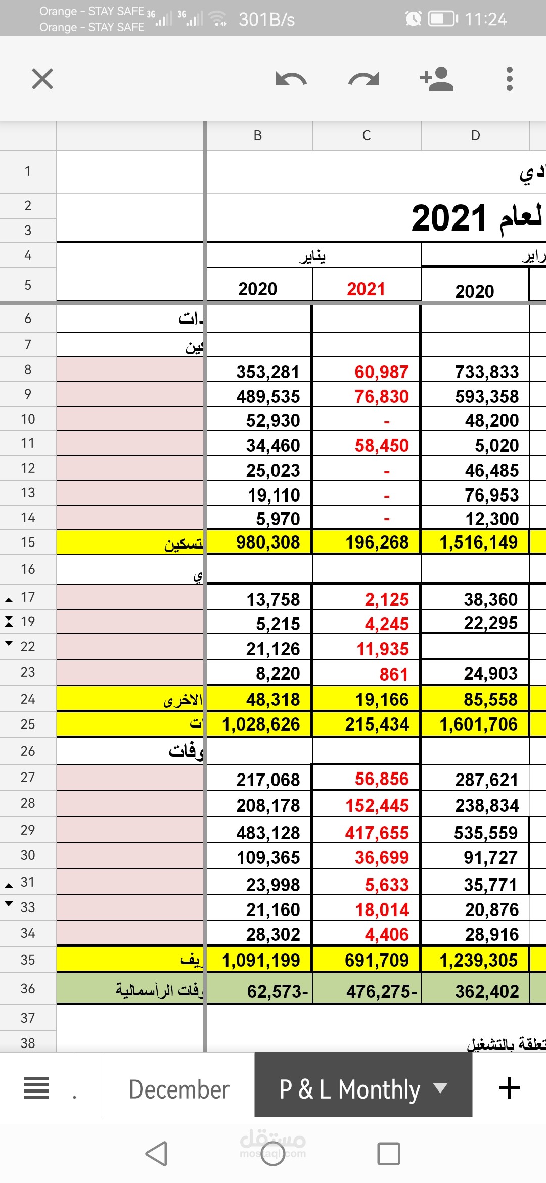 قائمة ماليه