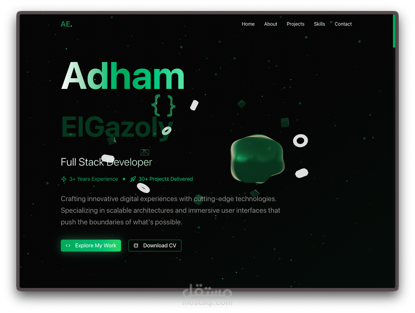 تصميم وتطوير موقع تعريفي احترافي (Portfolio / Company Website)