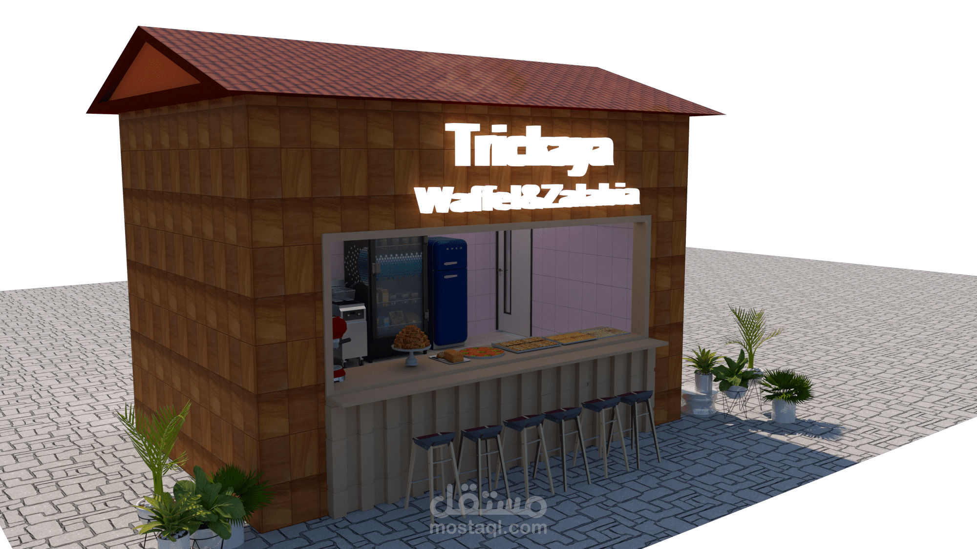 تصميم كوفى شوب ووافيل تيك اوى