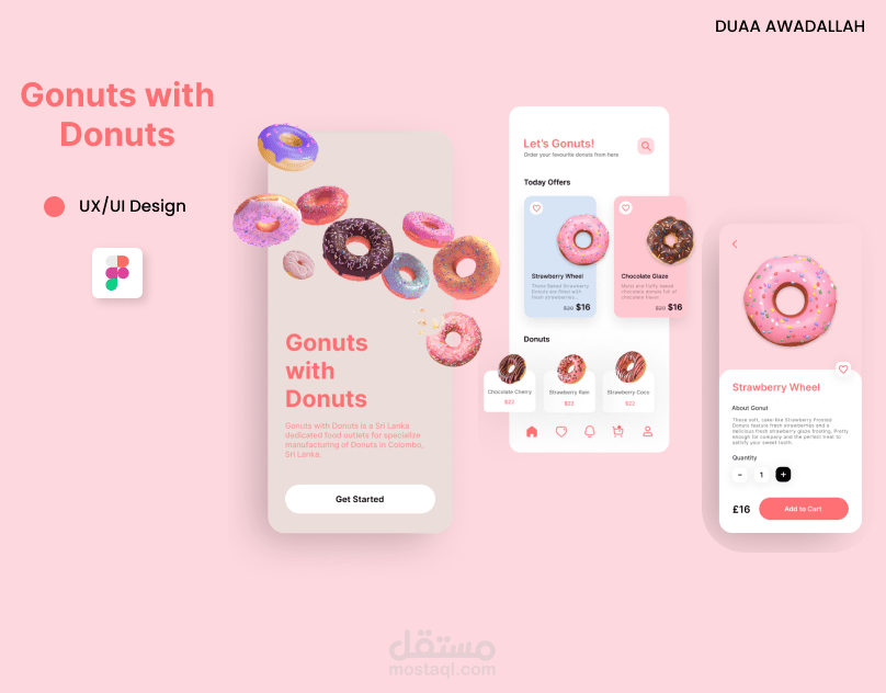 Gount with donuts
