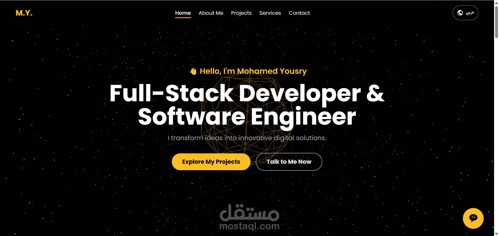 موقعي الشخصي – Mohamed Yussry Portfolio