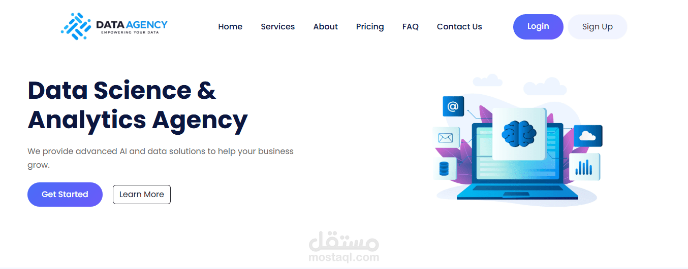 تطوير موقع متكامل باستخدام HTML وCSS وJavaScript