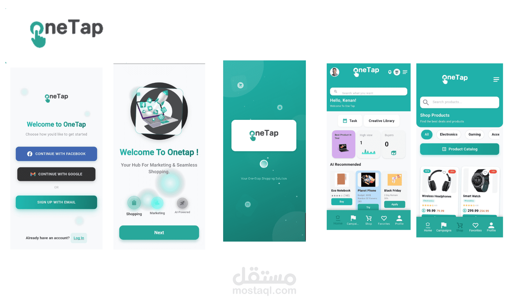 OneTapV1 - تطبيق فلاتر للإنتاجية والتجارة الإلكترونية مدعوم بالذكاء الاصطناعي