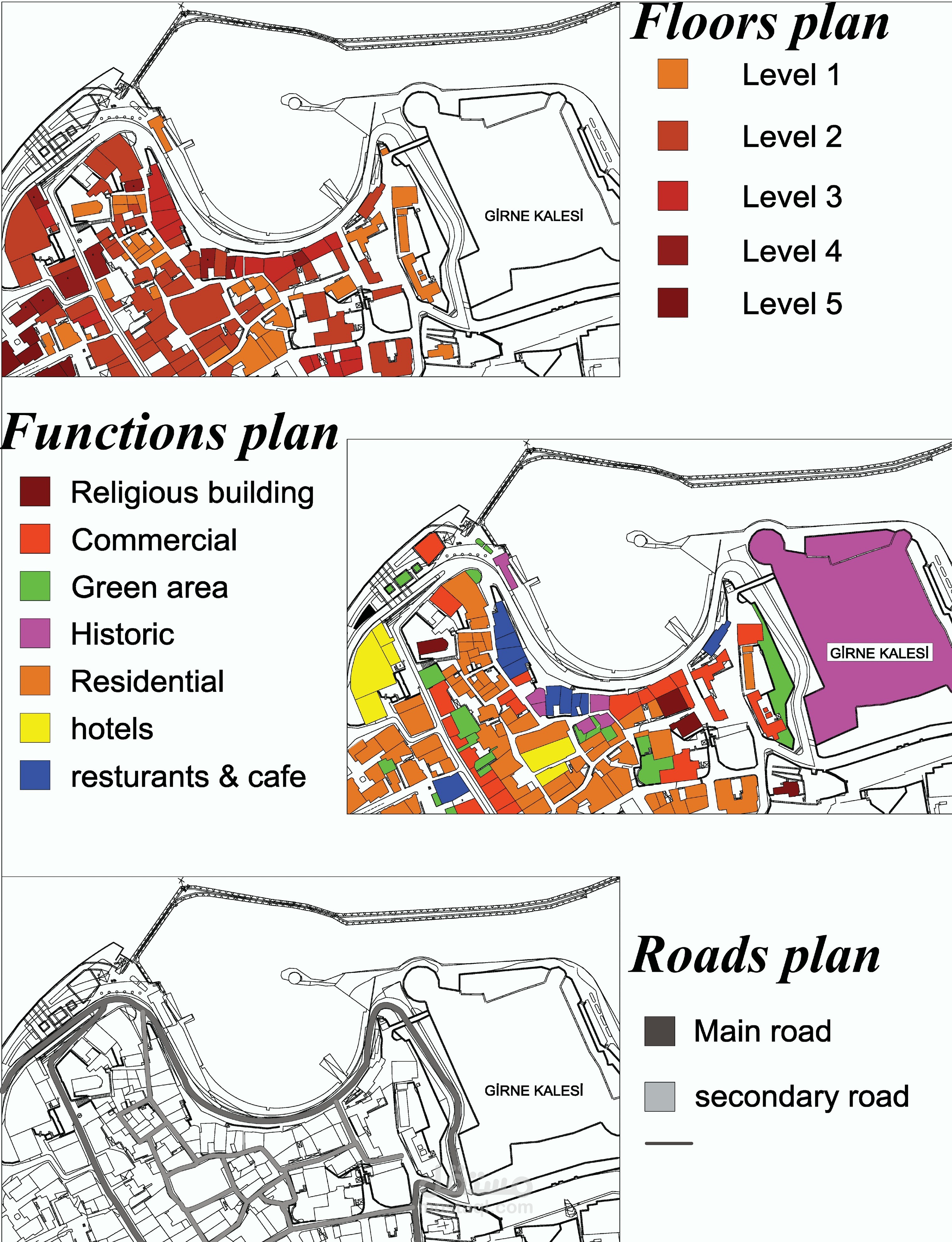 خرائط تفصيلية على برنامج الأوتوكاد
