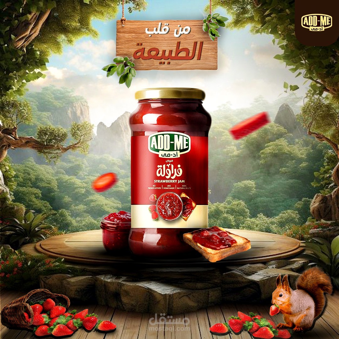 تصميم سوشيال ميديا لبراند مربي  Add-me