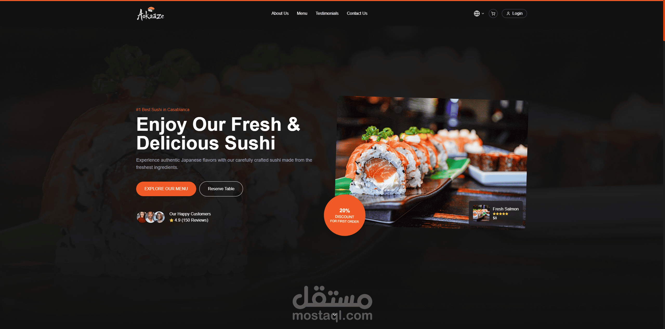Aokaaze Sushi – نظام متكامل لإدارة المطاعم والطلبات والحجوزات