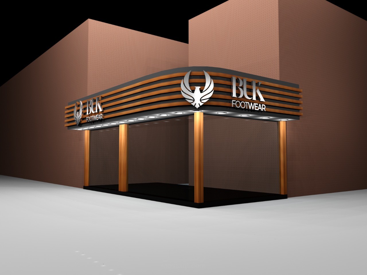 تصميم واجهة محل بيع احذية