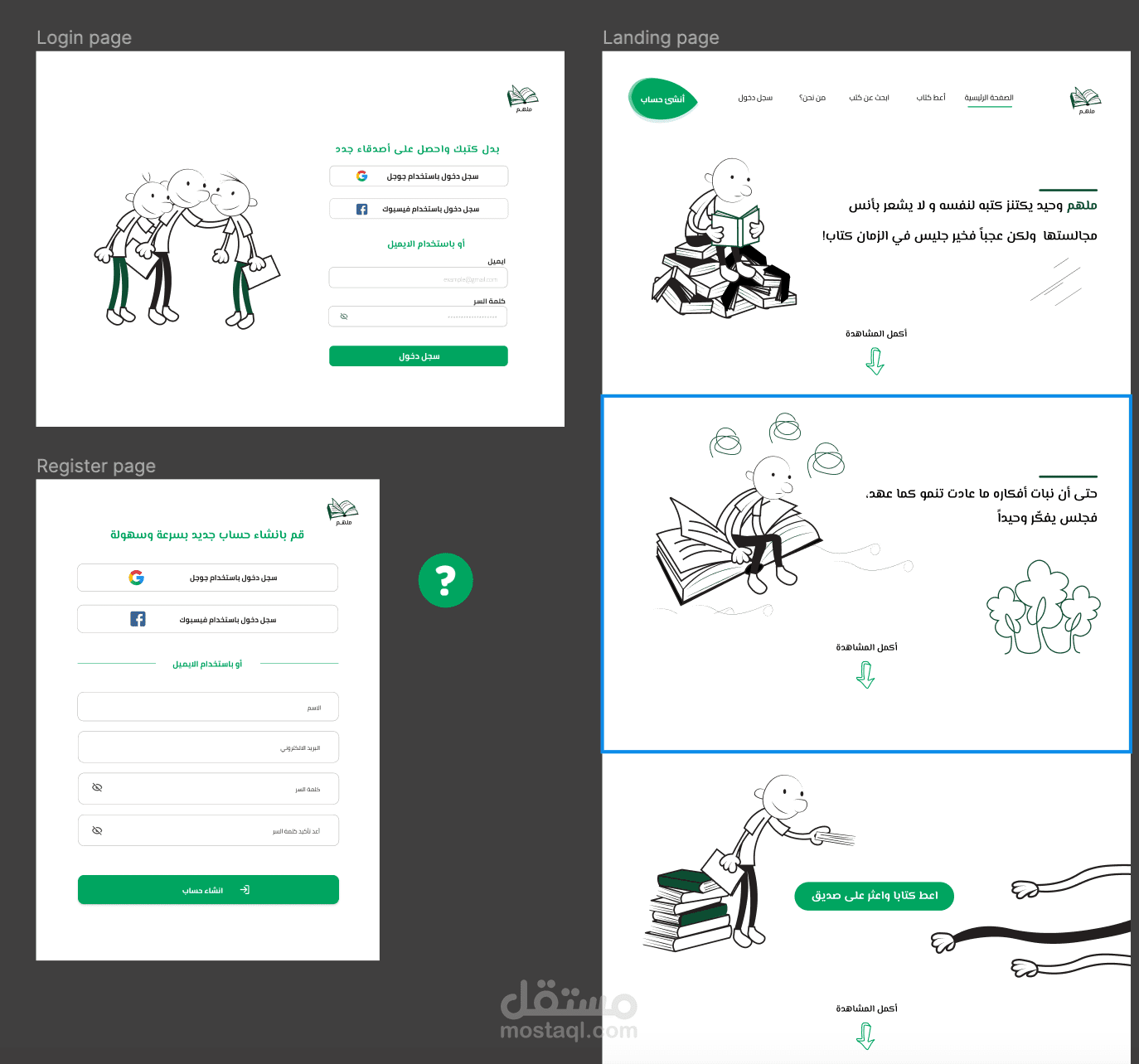 تصميم وبرمجة منصة ملهم