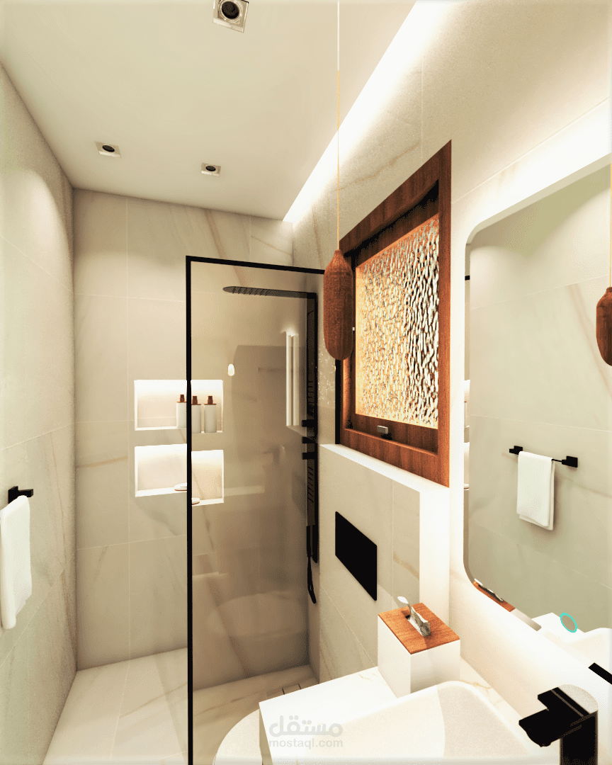 Minimalist Bathroom 3D Design & Visualization