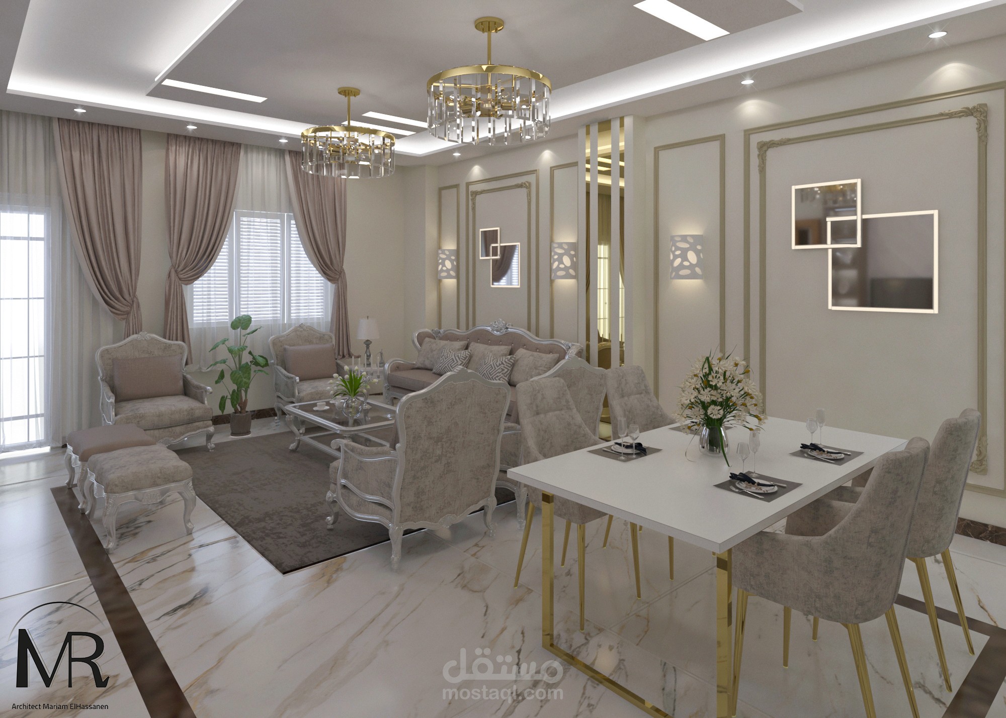 تصميم ريسبشن  طراز نيوكلاسيك