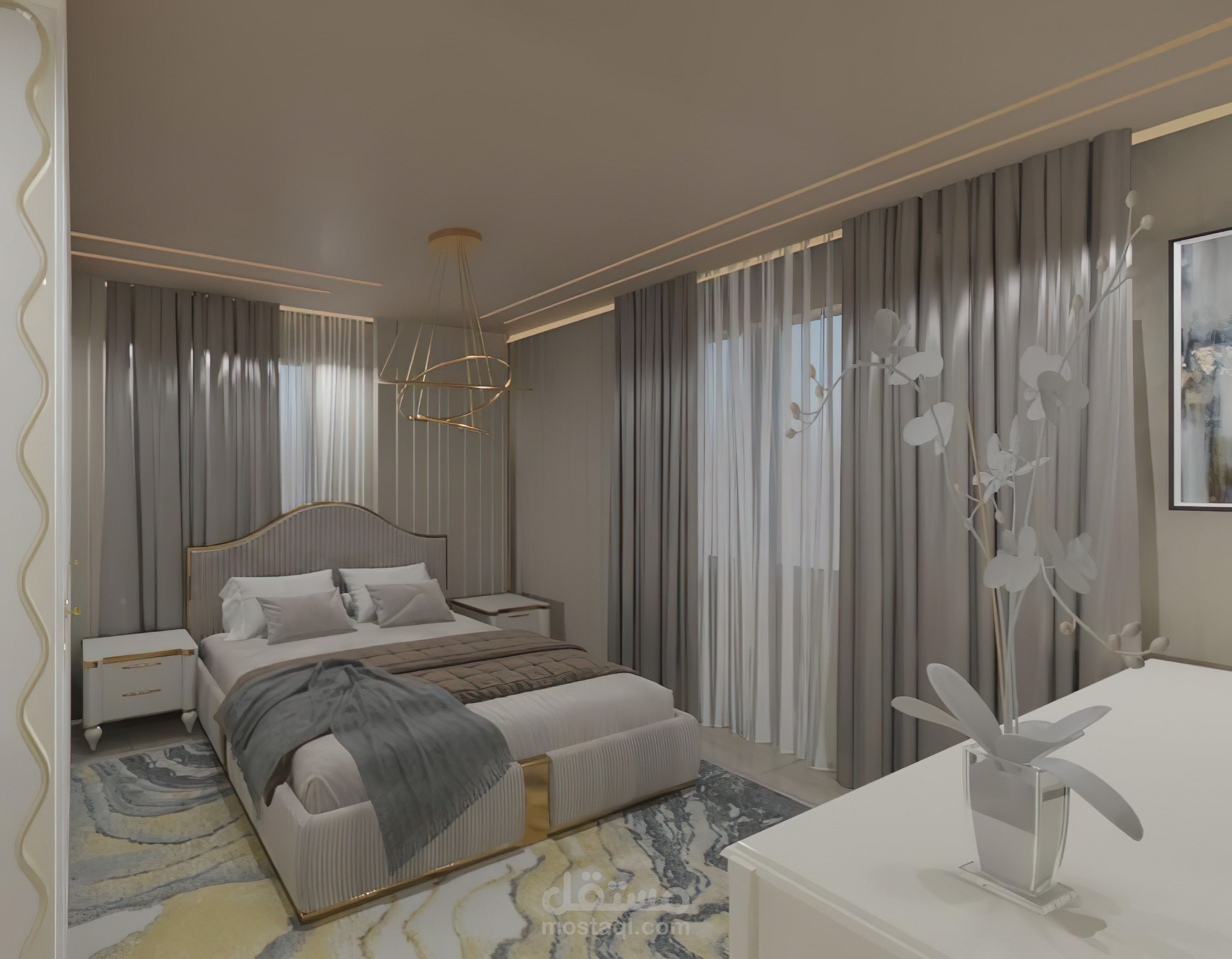 modern bed room