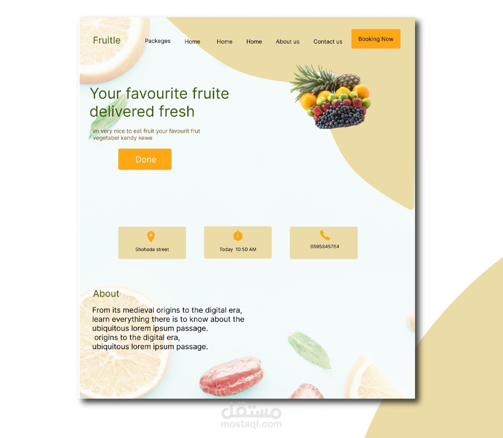 تصميم ويب(web Ui/Ux) Fegma