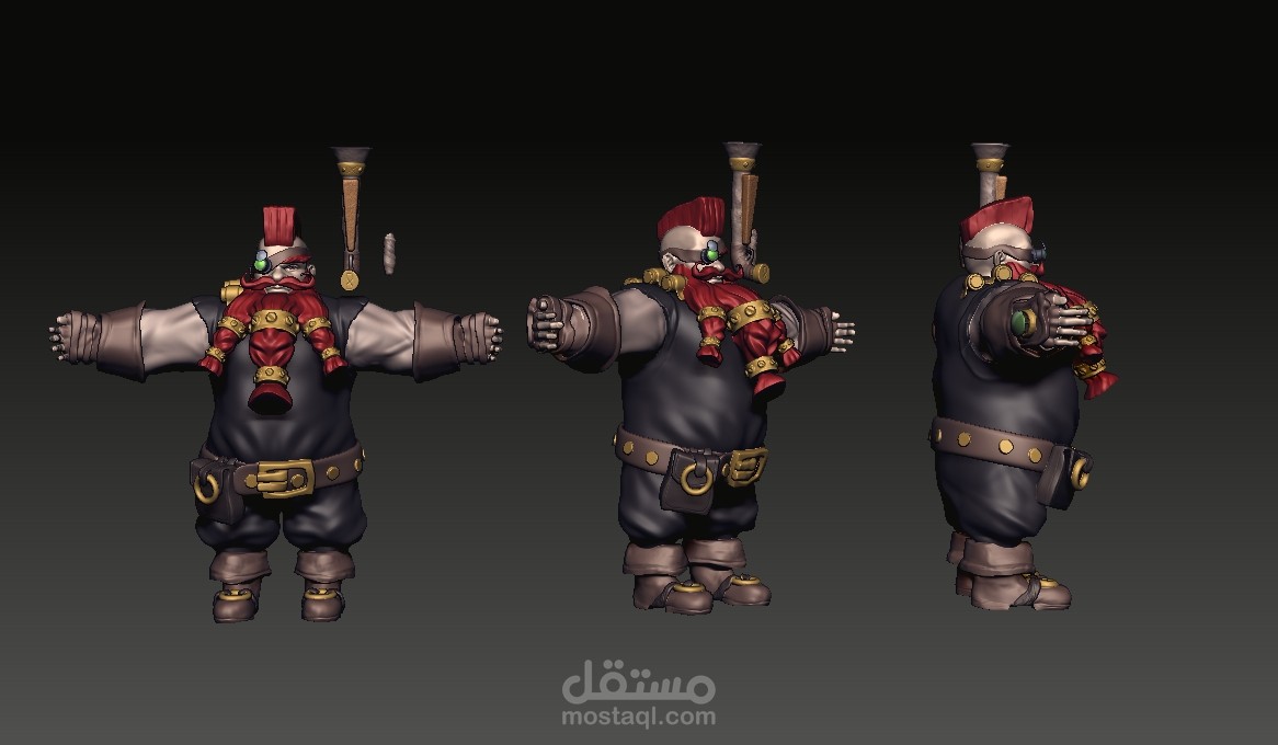 مجموعة من اعمال النحت ثلاثي الابعاد