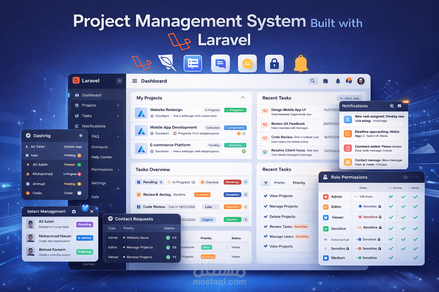 TaskMaster Pro - نظام متكامل لإدارة المشاريع والمهام