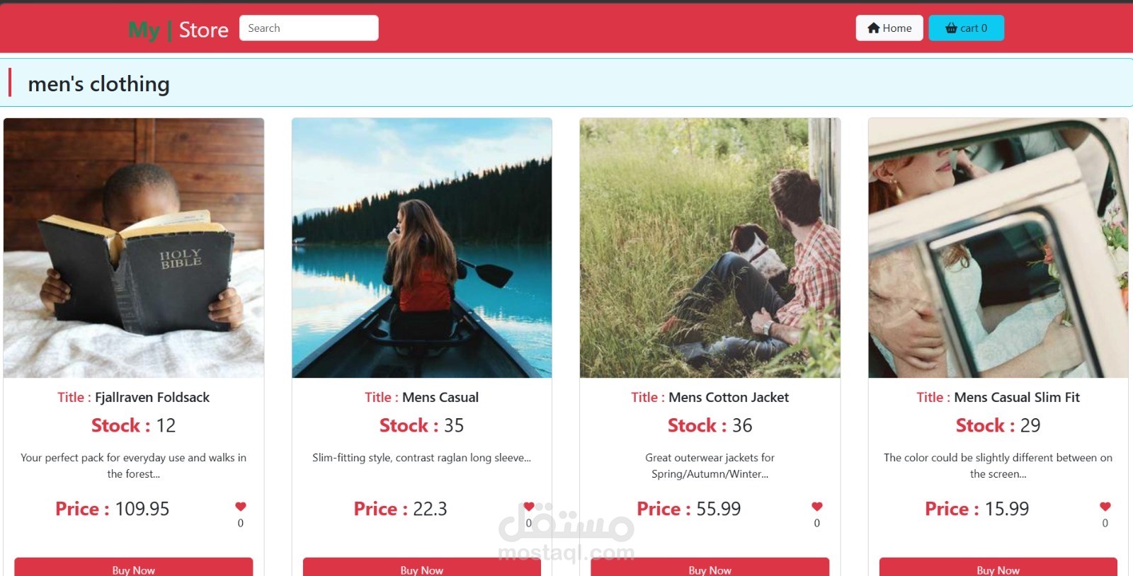 تطوير واجهة متجر إلكتروني احترافية مع سلة تسوق باستخدام Vue.js