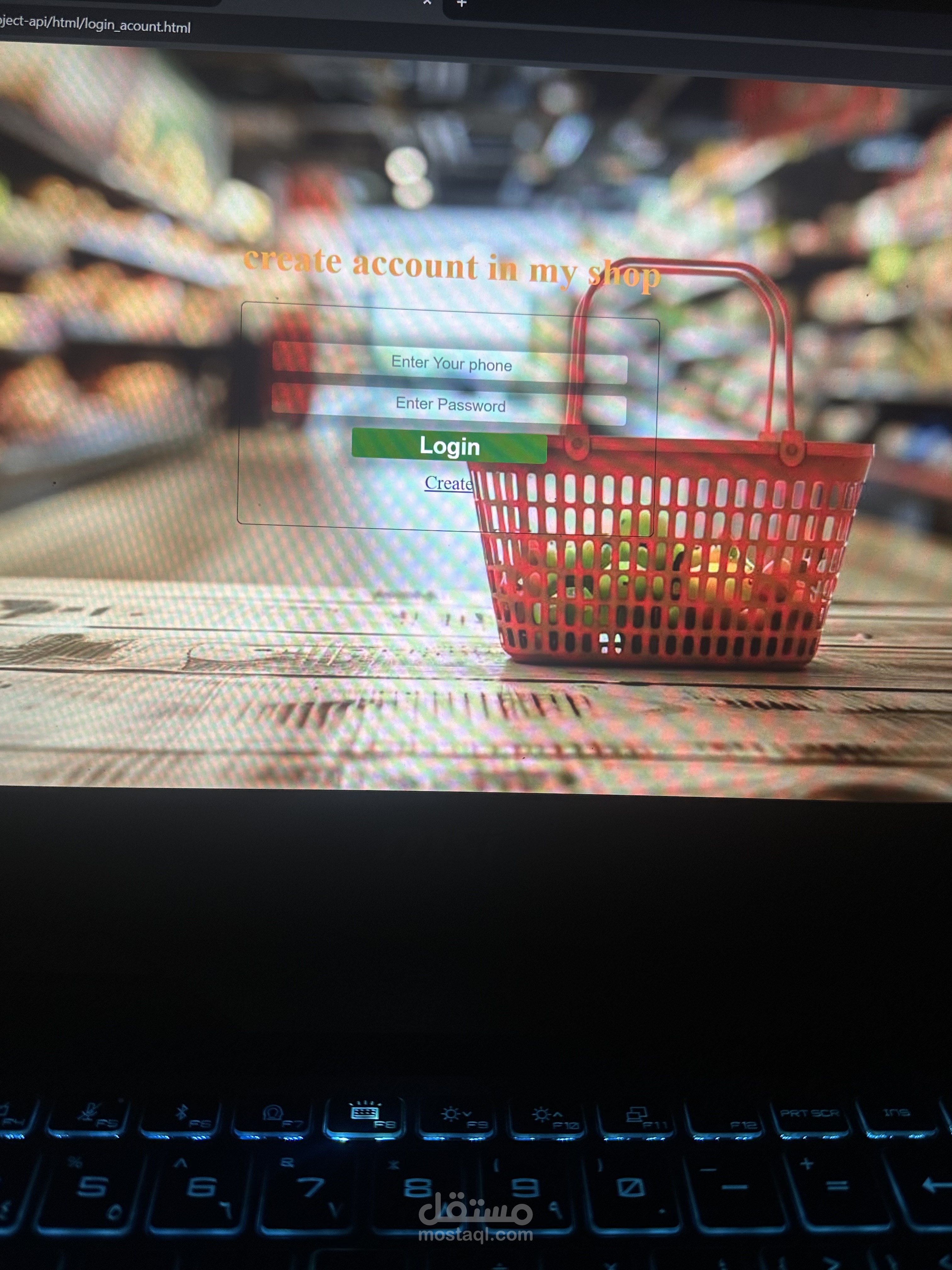 تطوير لوحة تحكم متجر (Admin Dashboard) لإدارة المنتجات والمستخدمين باستخدام PHP و JavaScript
