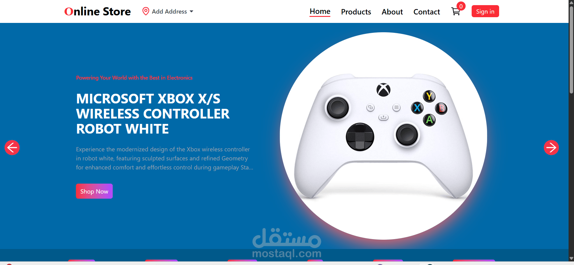 E-Commerce Platform - React + Tailwind CSS