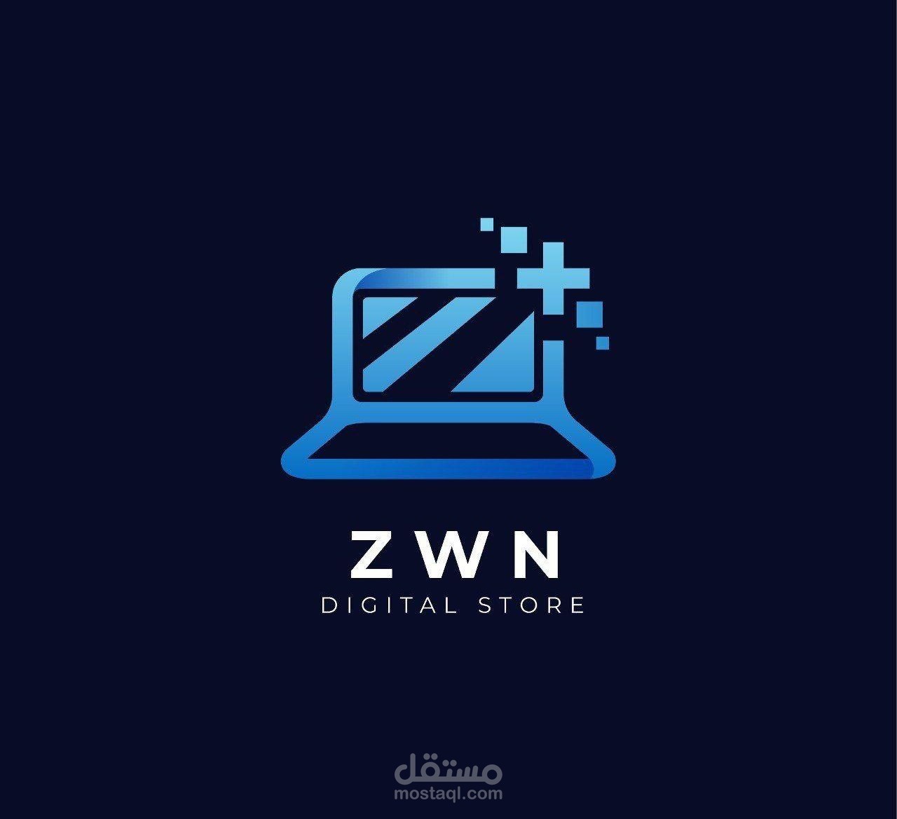 شعار لصالح شركة zwn منتجات رقمية