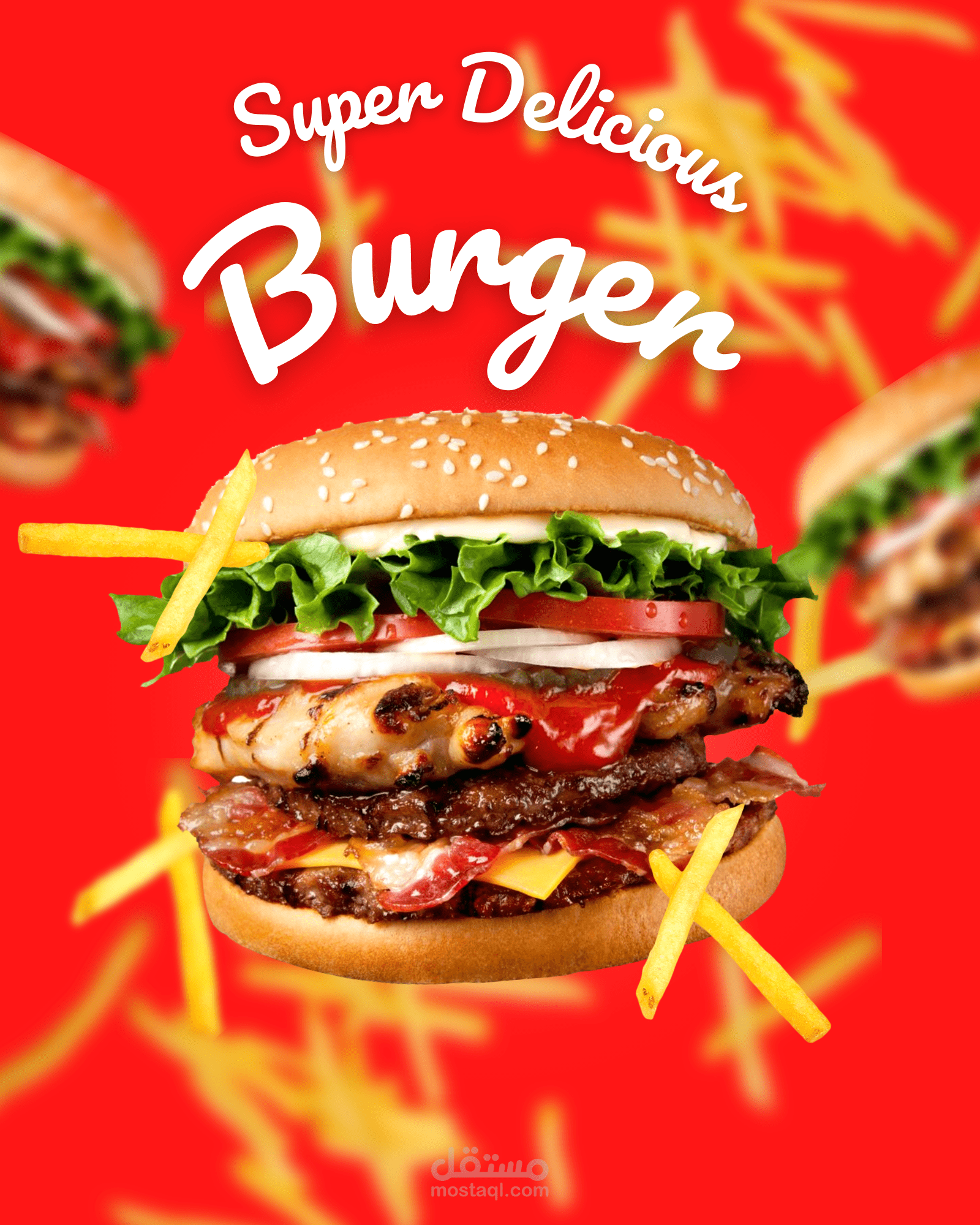 social media Burger ad