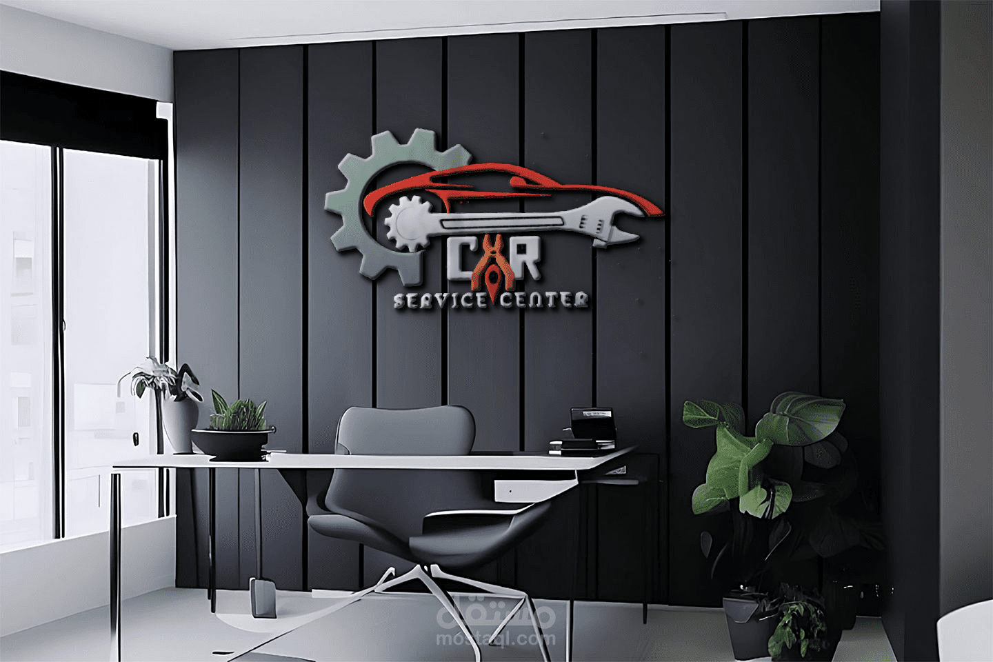 تم تصميم لوجو لمركز صيانة سيارات حلمية الزيتون