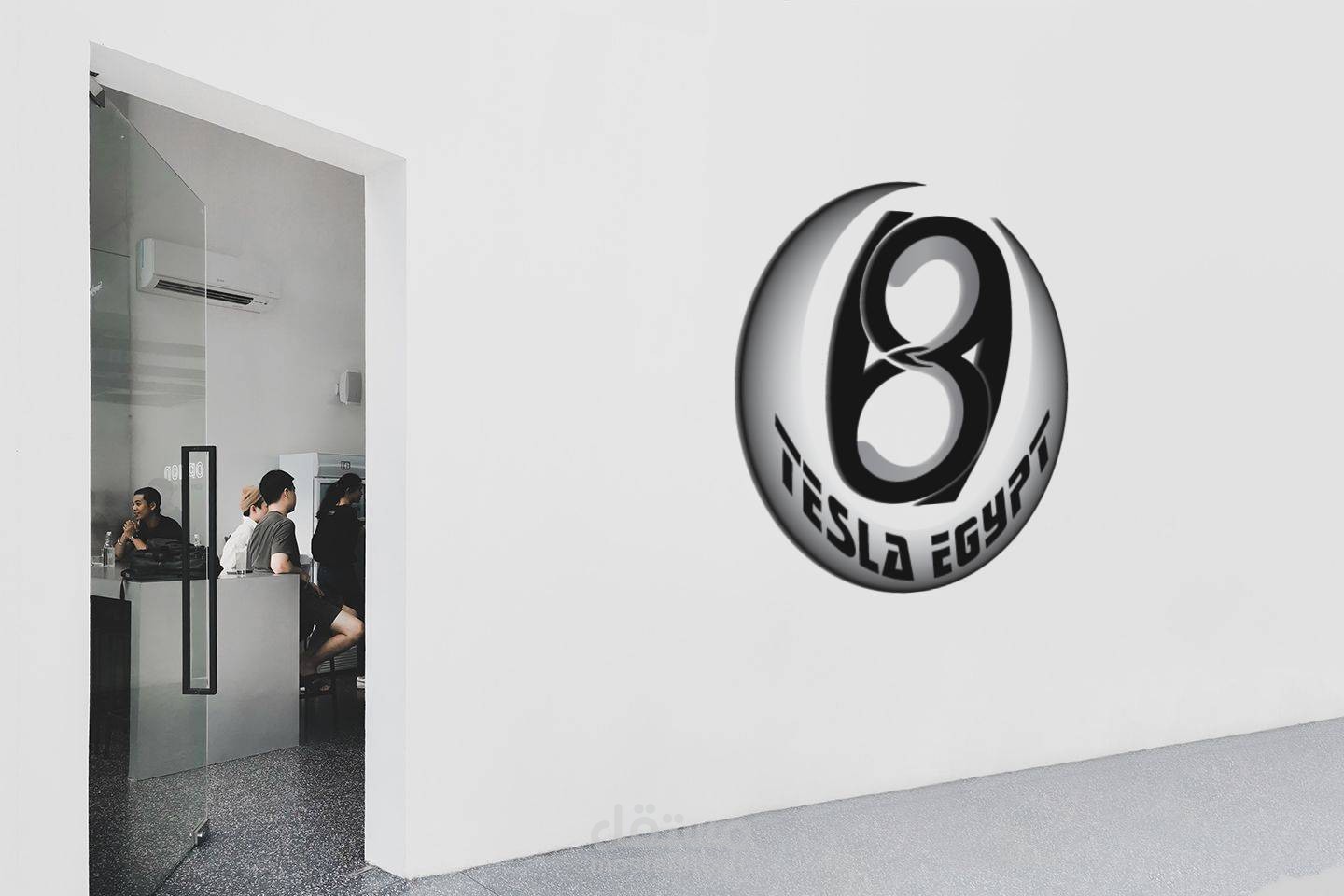 تصميم وتنفيذ لوجو وبيزنس كارد شركة  Tesla Egypt