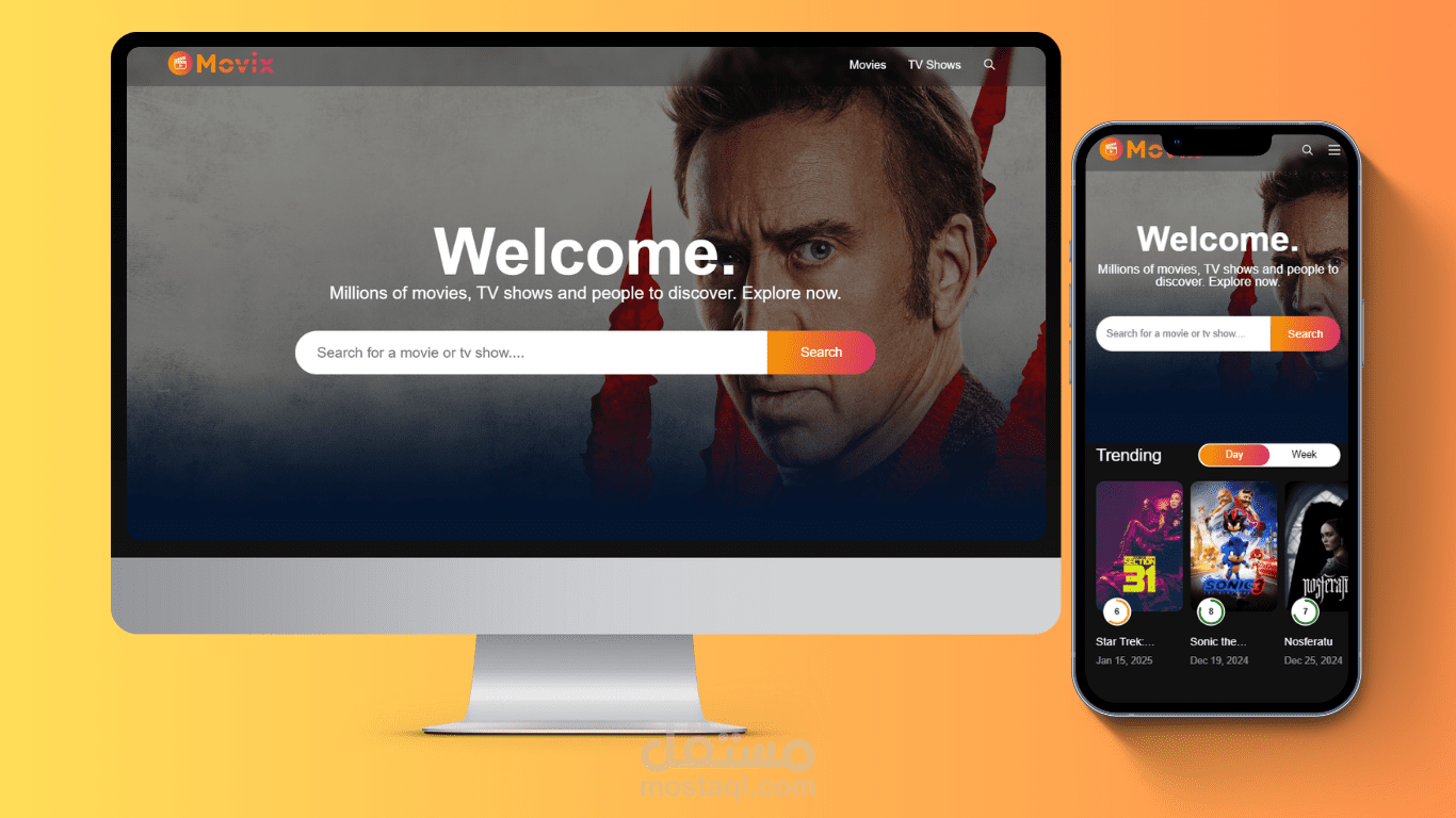 ReactJs Movies Website Front end Development