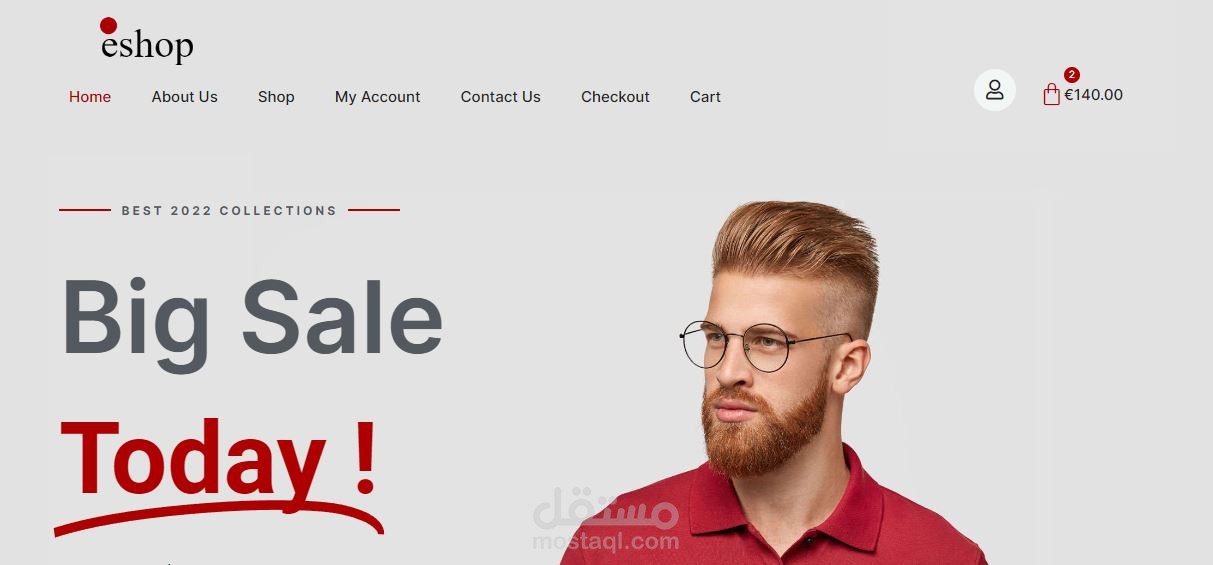 موقع إلكتروني لبيع ملابس رجالية