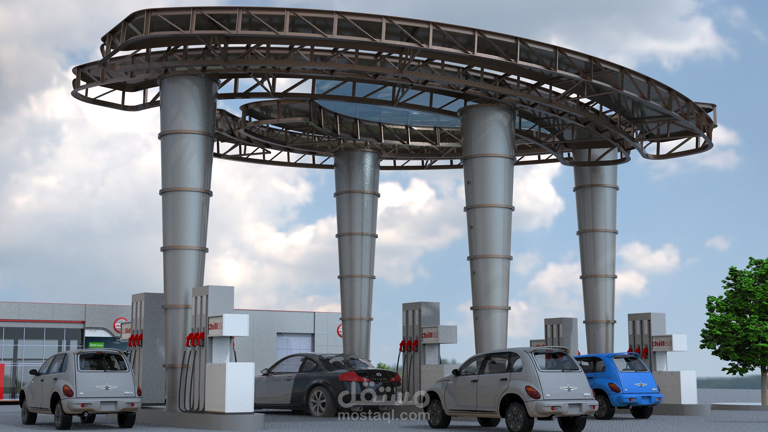 تصميمي لبنزينة Chill Out