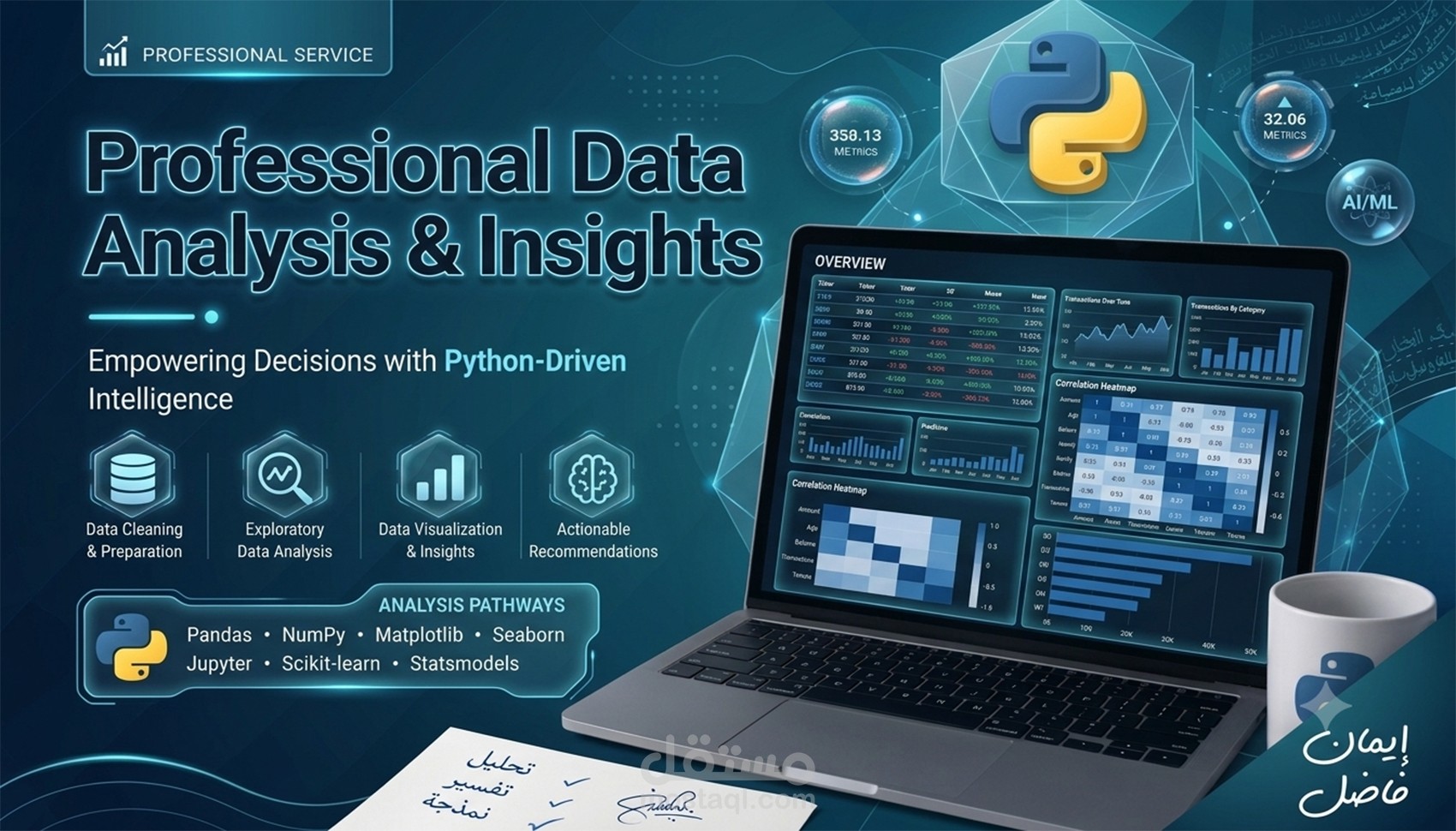 تنظيف وتجهيز البيانات باستخدام بايثون python
