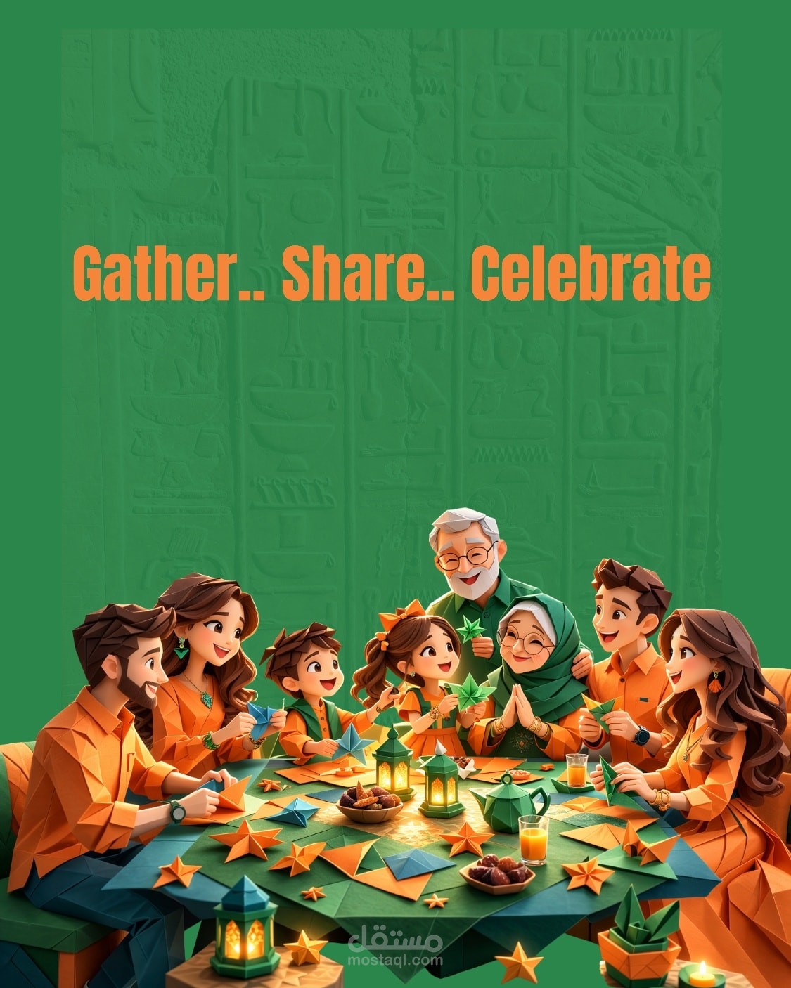 تصميم إعلان إبداعي لبراند ألعاب تعليمية (Green Alpha)