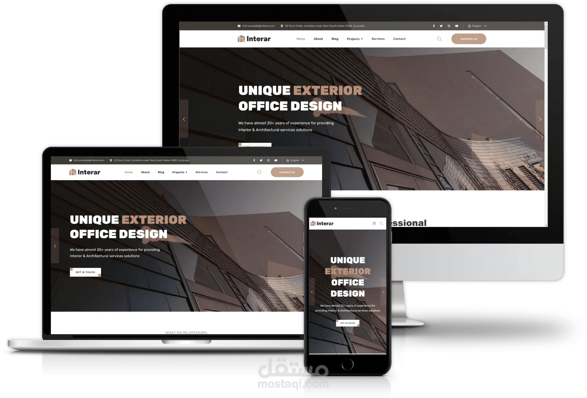 موقع لشركة ديكور وتصميم داخلي