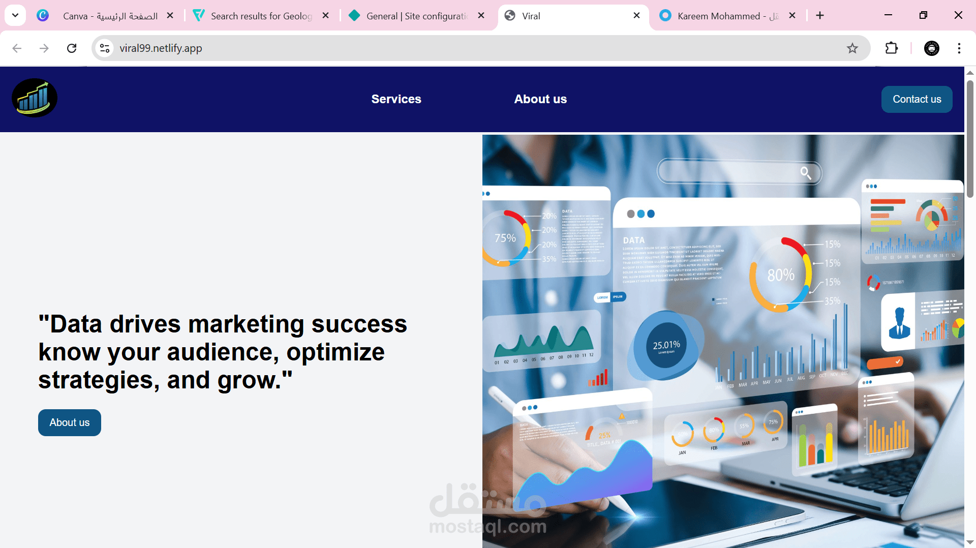 موقع لشركة تسويق الكترونى (Viral)