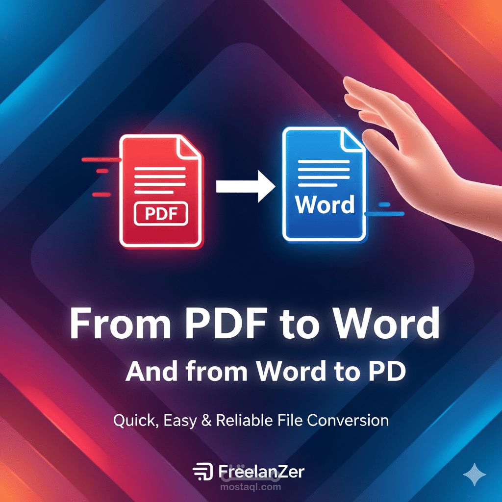 "ودّع إعادة الكتابة!      تحويل ملفاتك الـ PDF إلى Word: صورة طبق الأصل، وجاهز للتعديل الفوري."