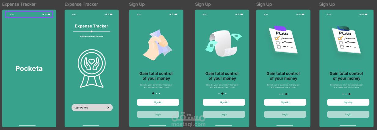 Pocketa – Expense Tracker App (UI/UX)