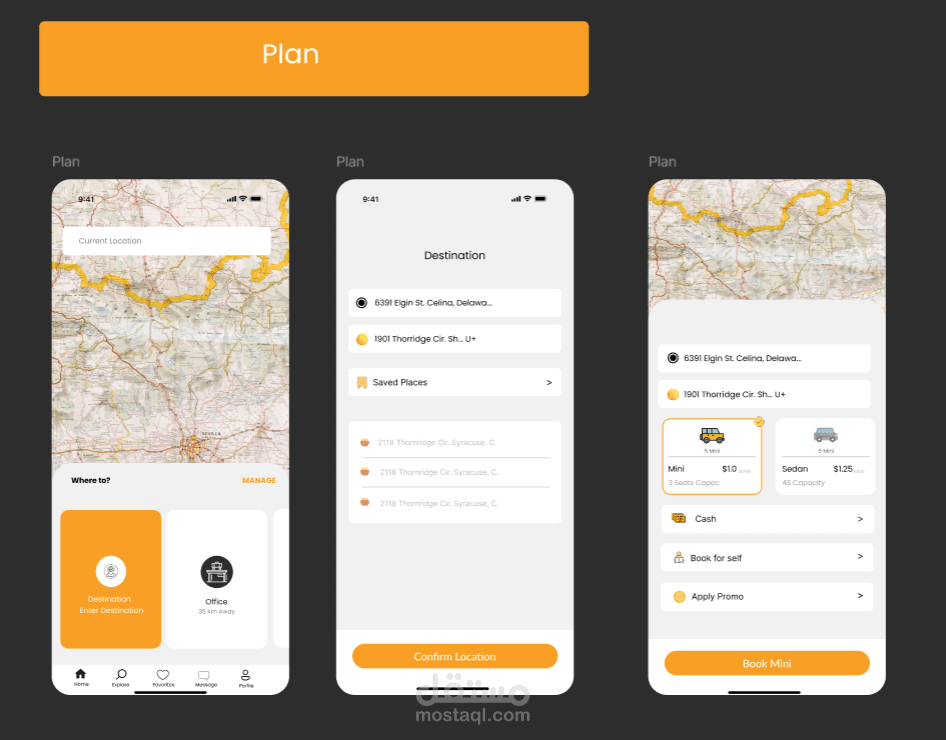 Taxi SwiftGo – Smart Ride Booking & Tracking App UI/UX Design