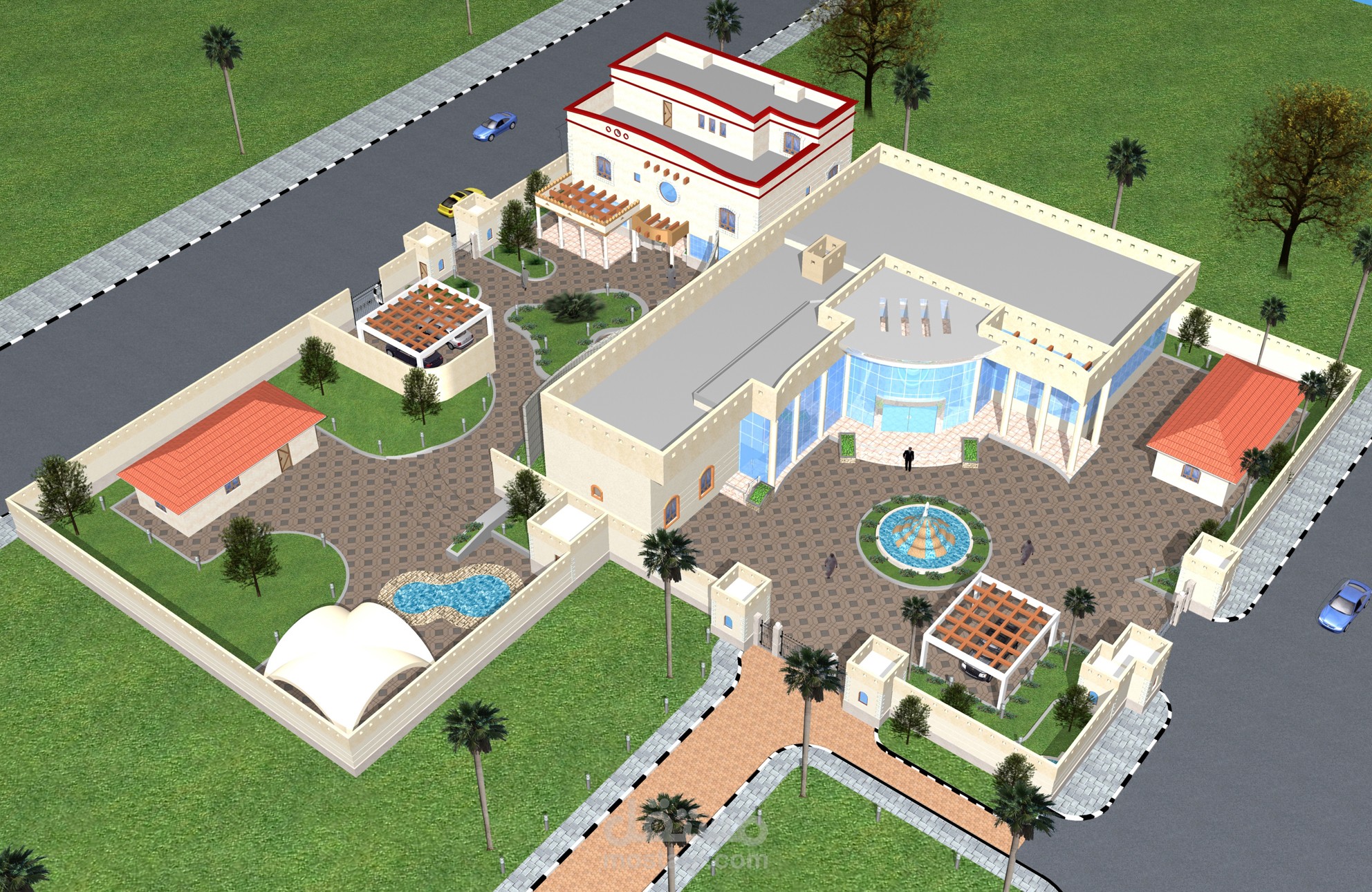 تصميم فيلا + ديوانية الشيخ / أحمد بن ناصر الحسين